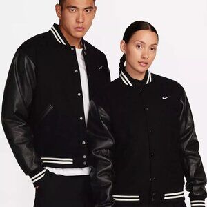 Nike Authentics Leather Varsity Jacket